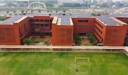 Aerial shot of the solar works at AKA Dhaka