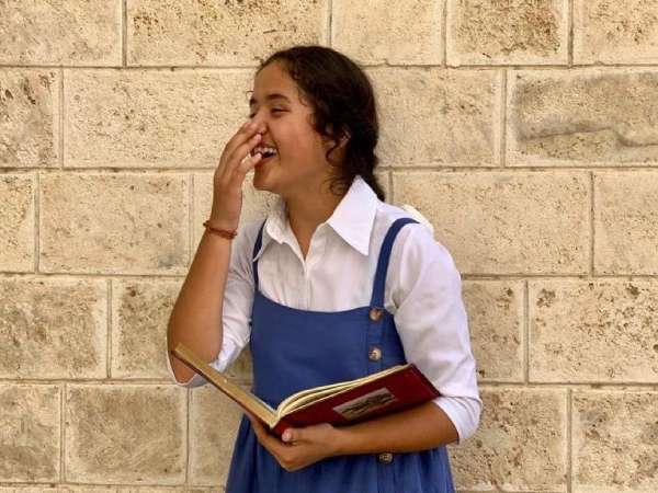 Student dressed as Belle for Character Day