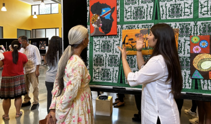 Art exhibitions at the Academy allow students to display their art and receive feedback.
