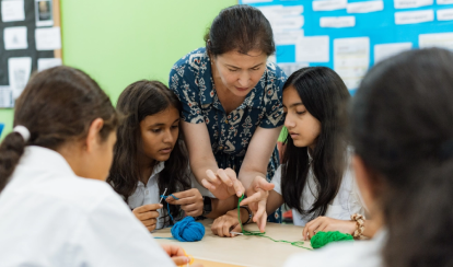 Supported by staff members, the Crochet Club is a popular choice at the Academy.