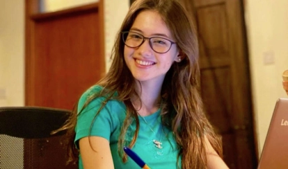 Cinzia Torriani during her virtual internship.
