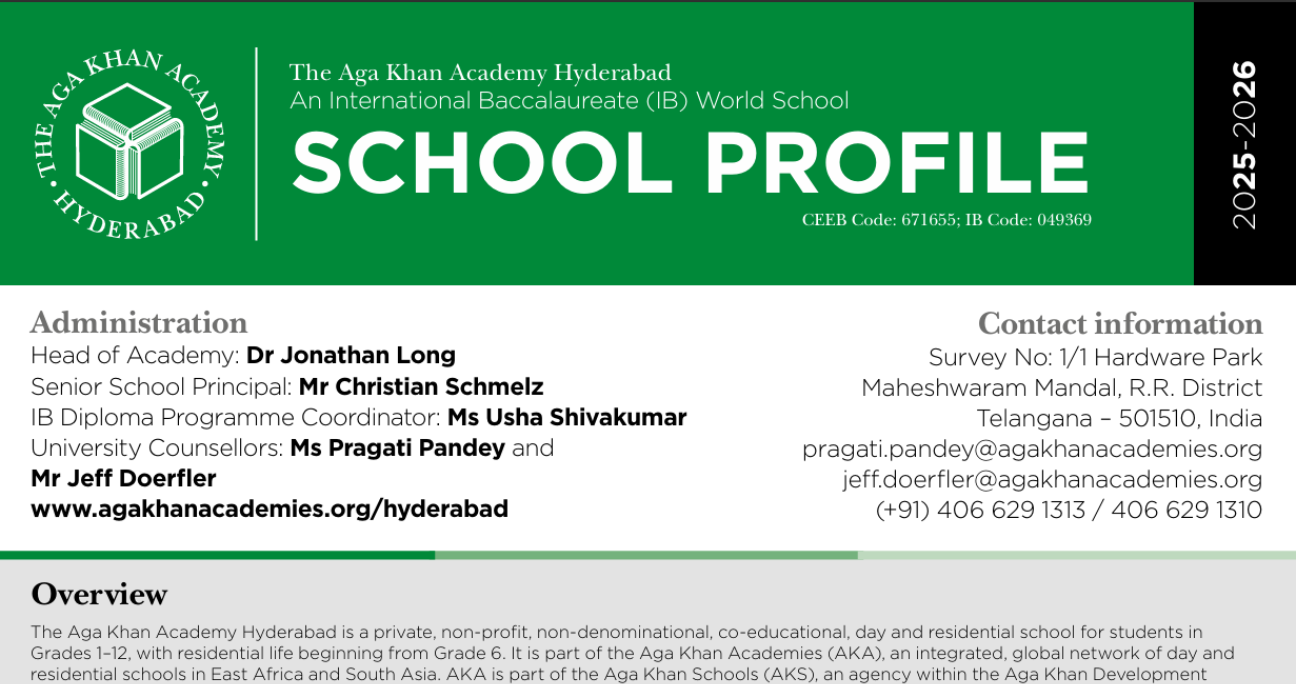 <p>AKA Hyderabad IB School Profile 2025-2026</p>